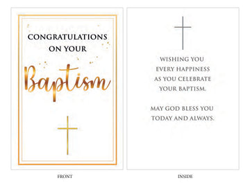 Baptism Card Congratulations