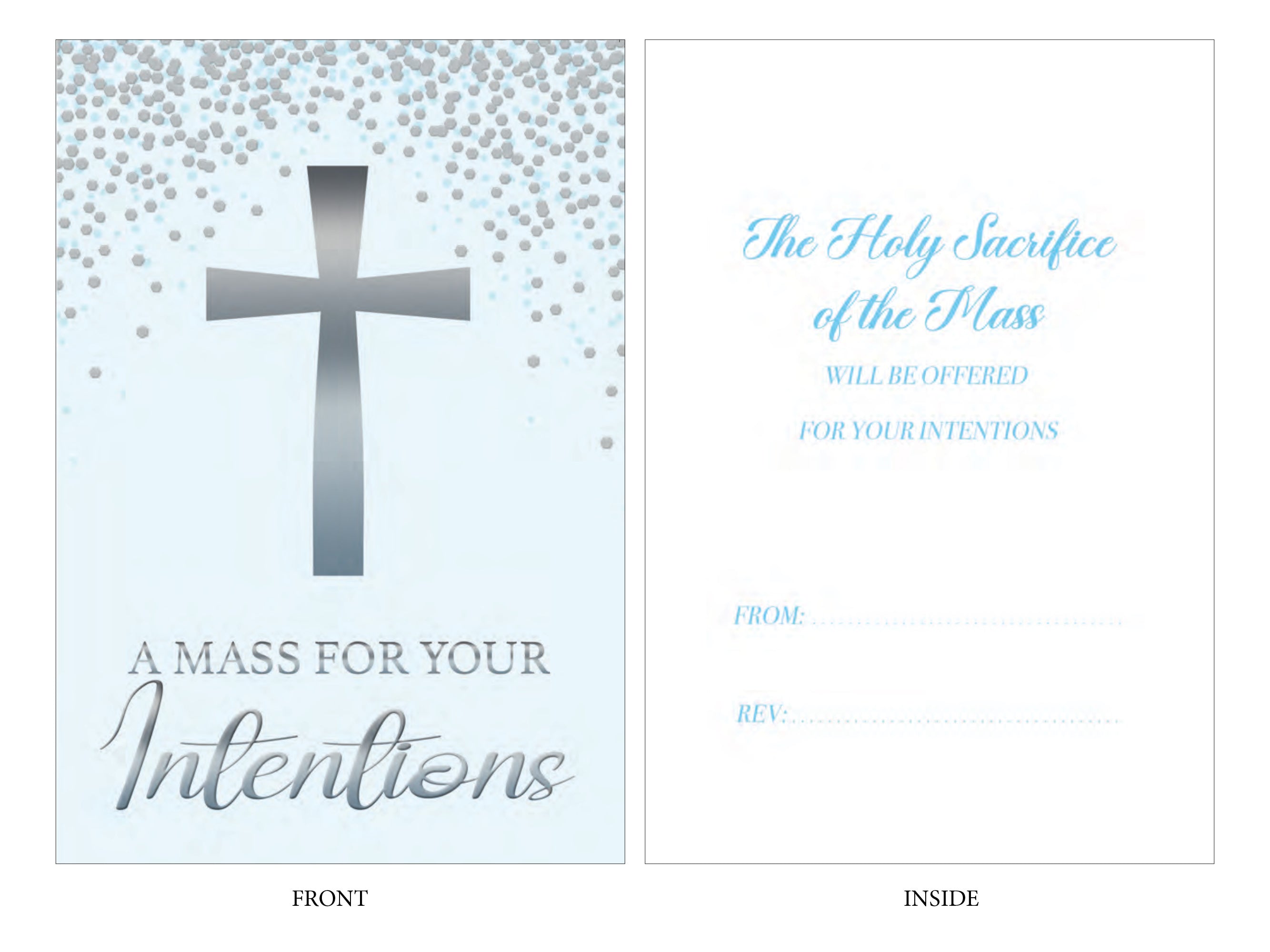 Mass Intention Card For The Living Christian Supplies Adelaide 7398