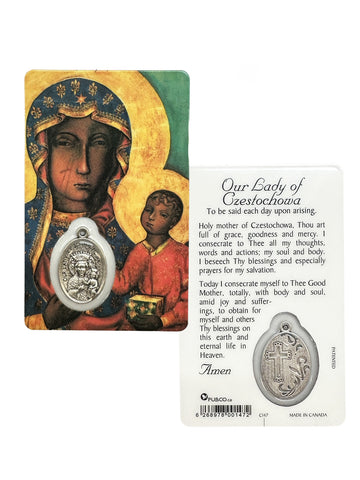 OL Czestochowa Laminated Prayer Card
