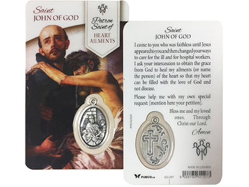 St. John Of God Laminated Prayer Card - Patron Saint For Heart Ailments