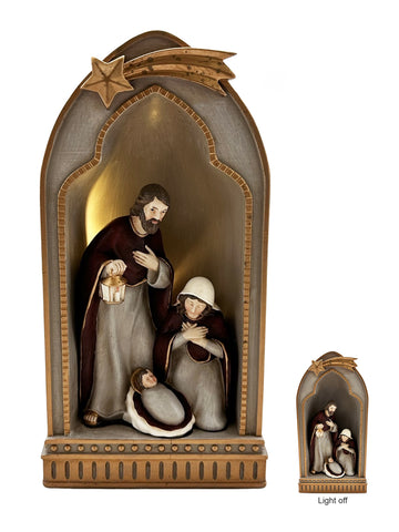 Light Up Holy Family Arch Nativity Scene