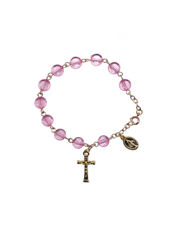 Rosary Bracelet - Pink