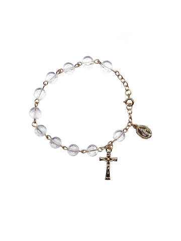 Rosary Bracelet - White