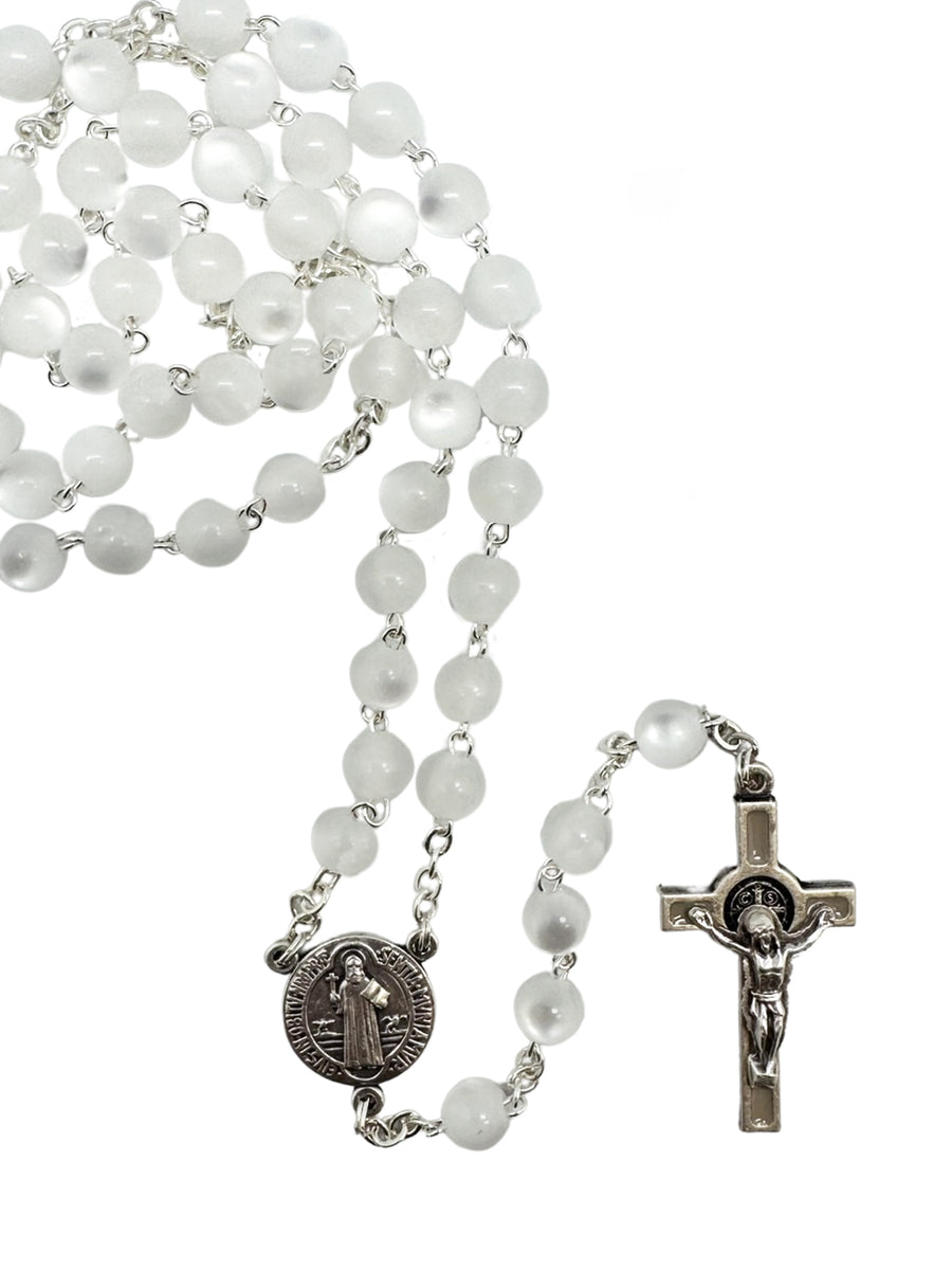 Benedict Rosary - Imitation Mother of Pearl
