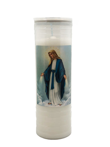 Devotional Candle Miraculous (22cm) - White