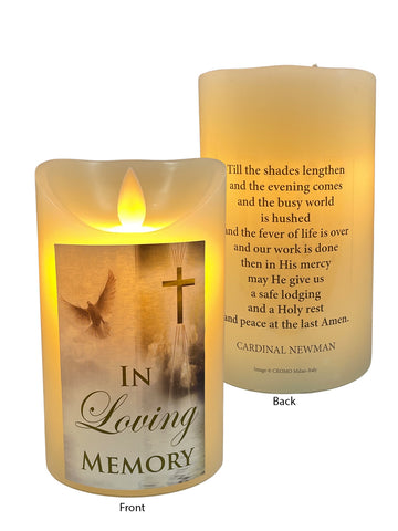 LED Wax Coated Vanilla Scented Candle - In Loving Memory
