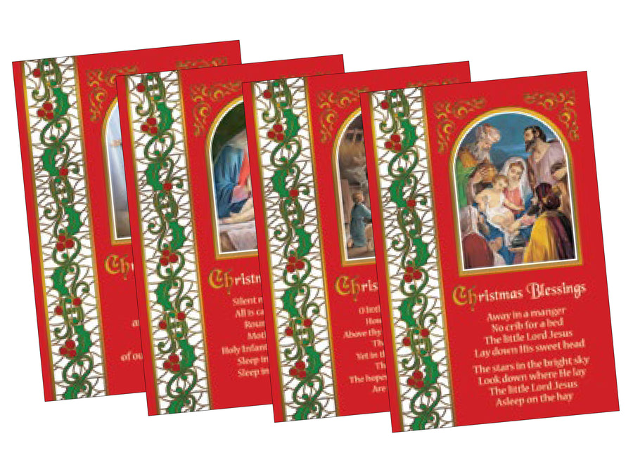 Boxed Christmas Cards Gold Stamped 12 Pack