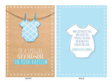 Baptism Card - Grandson