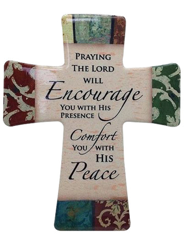 Porcelain Cross - Encourage Comfort Peace