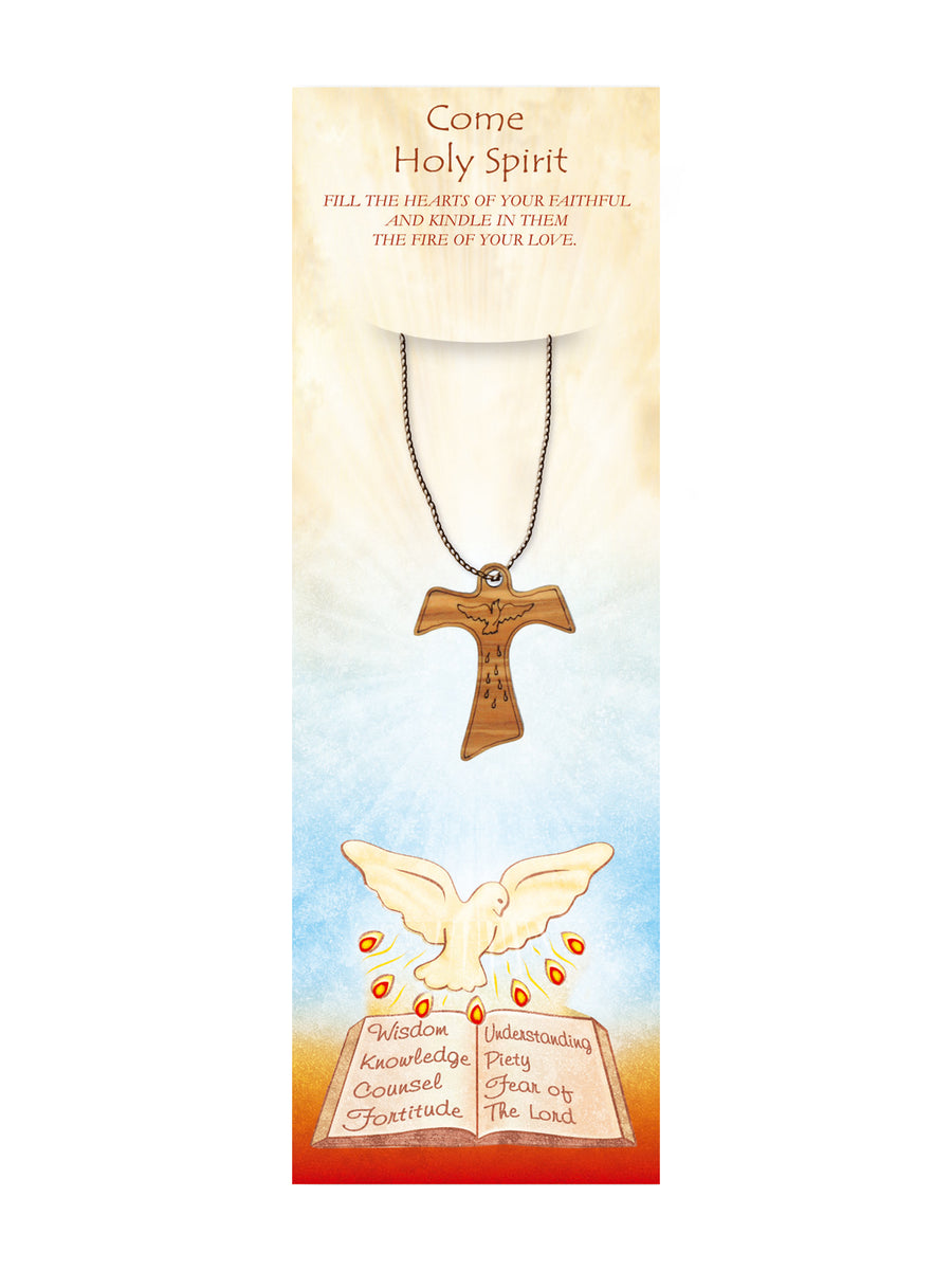 OLIVE WOOD CONFIRMATION CROSS WITH CORD