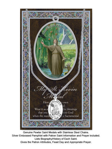 St. Kevin Biography Leaflet With Pendant Set