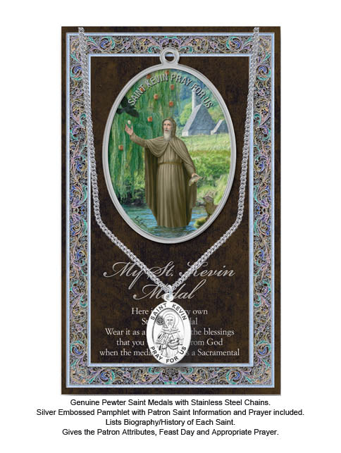 St. Kevin Biography Leaflet With Pendant Set