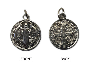 St. Benedict Silver Aluminium Medal 17mm