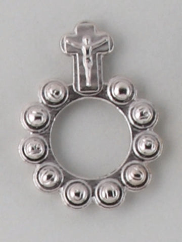 Silver Metal Rosary Ring