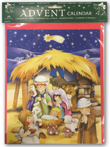 Advent Calendar With Glitter - Nativity Kiddie