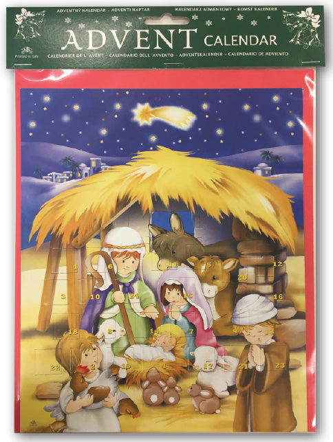 Advent Calendar With Glitter - Nativity Kiddie
