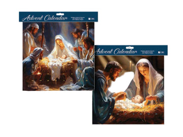 Advent Calendar With Glitter - Nativity