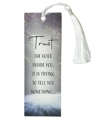 Laminated Bookmark With Tassel - Trust