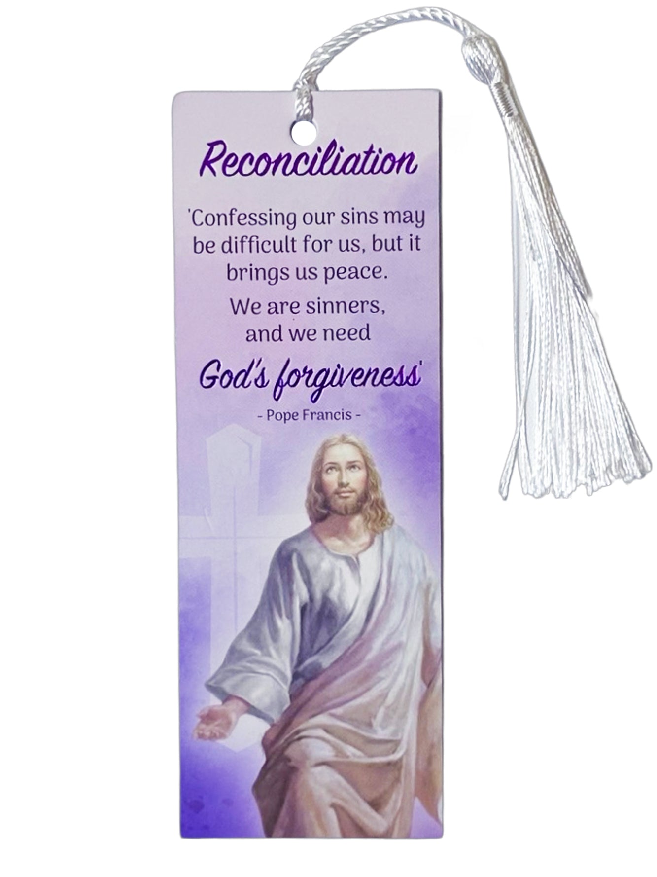 Reconciliation Bookmark With Tassel Laminated – Christian Supplies Adelaide