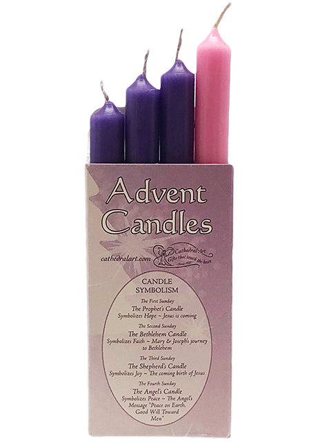 4 Inch Advent Taper Candles - Set of 4