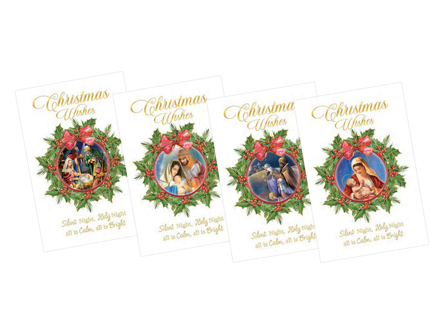 Boxed Christmas Cards Gold Stamped 12 Pack