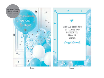 Baptism Card - Blue