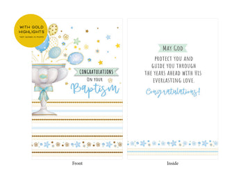 Baptism Card - Blue