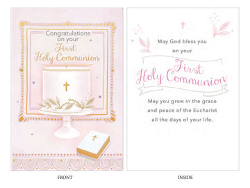 Communion Card - Congratulations Girl