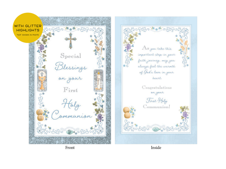 Communion Card - Blessings Blue