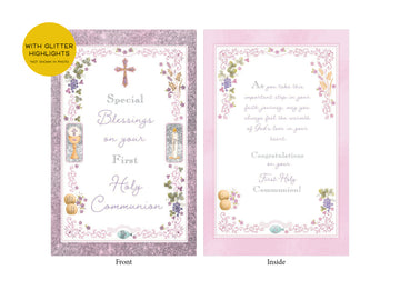 Communion Card - Blessings Pink