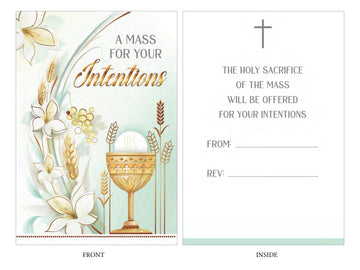 Mass Intention Card For The Living