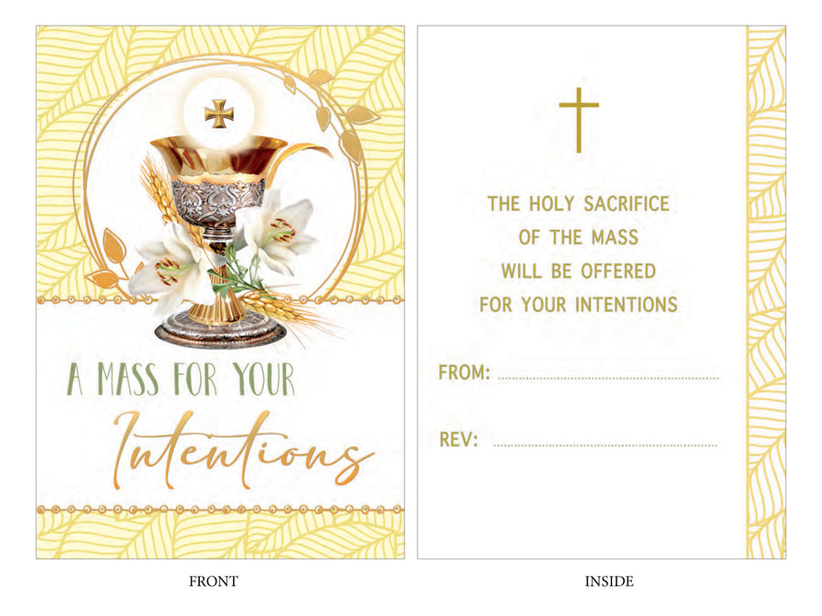 Mass Intention Card For The Living