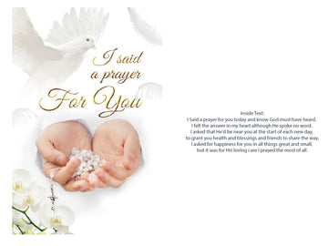 I Said A Prayer For You Greeting Card