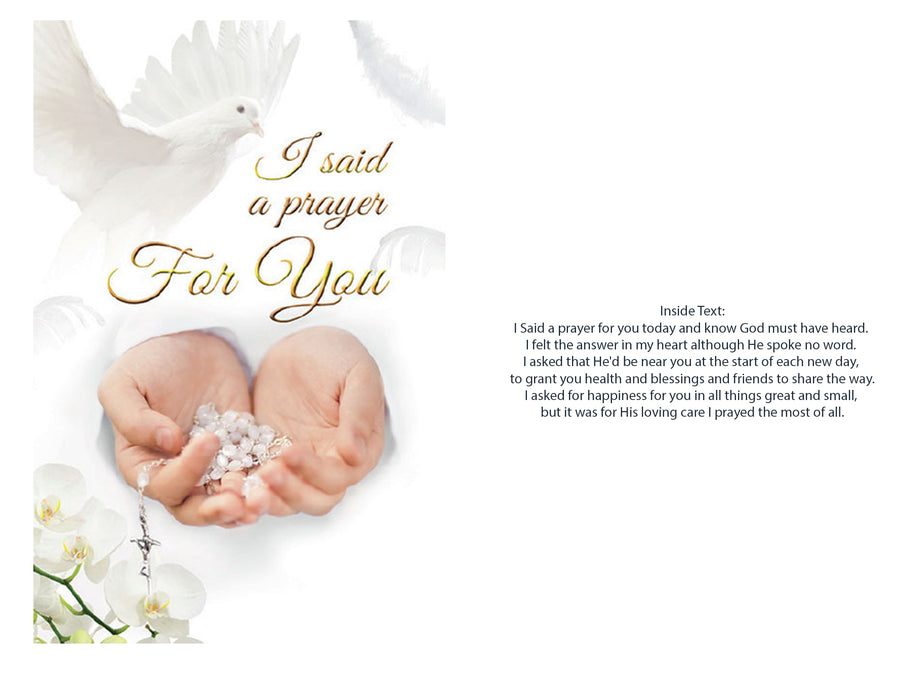 I Said A Prayer For You Greeting Card