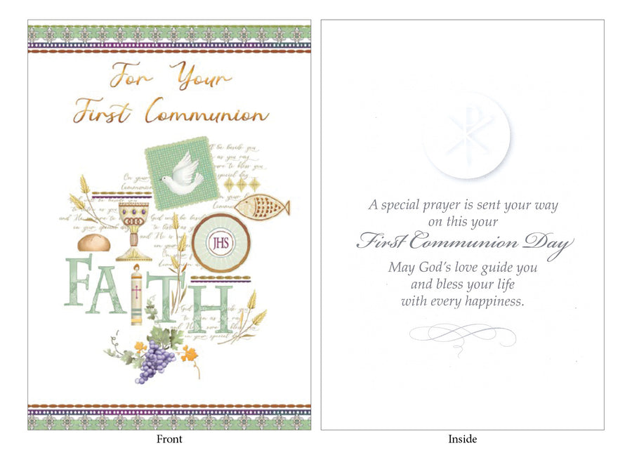 For Your First Communion Card With Inserts