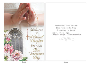 Communion Card With Insert - Daughter