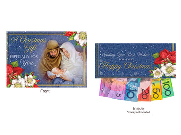 Christmas Gift Wallet Card - Gold Stamped & Embossed