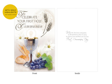 To Celebrate Your First Holy Communion Card