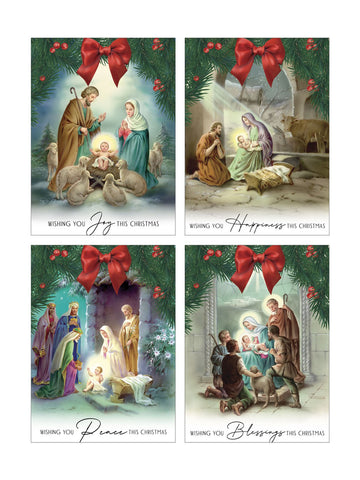 Budget Christmas Cards 8 Pack