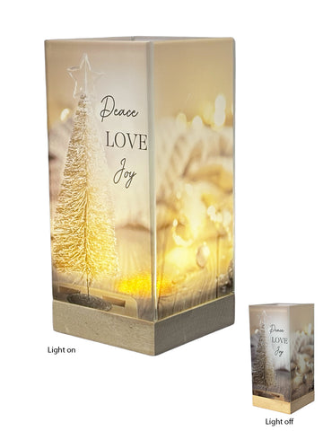 LED Light Lamp - Christmas Peace, Love, Joy