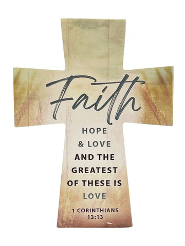 Standing Ceramic Cross - Faith