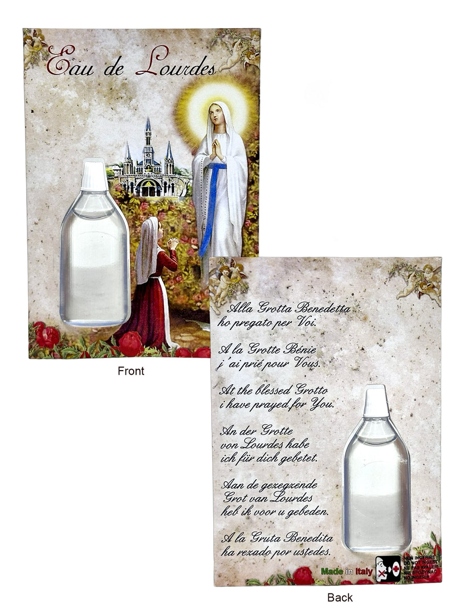 Water Shrine - Our Lady of Lourdes Bottle With Card