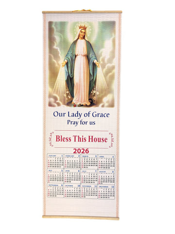 2026 Wood Scroll Calendar - Miraculous