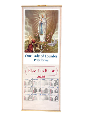 2026 Wood Scroll Calendar - OL Lourdes