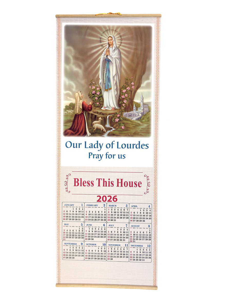2026 Wood Scroll Calendar - OL Lourdes
