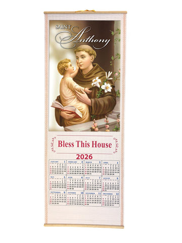 2026 Wood Scroll Calendar - St Anthony