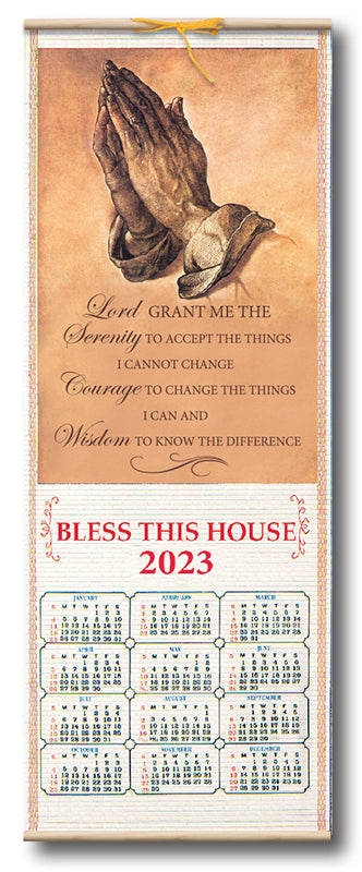 2024 Wood Scroll Calendar - Serenity Prayer