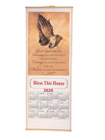 2026 Wood Scroll Calendar - Serenity Prayer