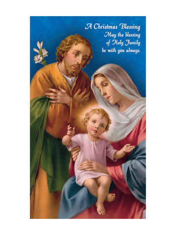 Christmas Holy Card With Prayer Gold Foiled