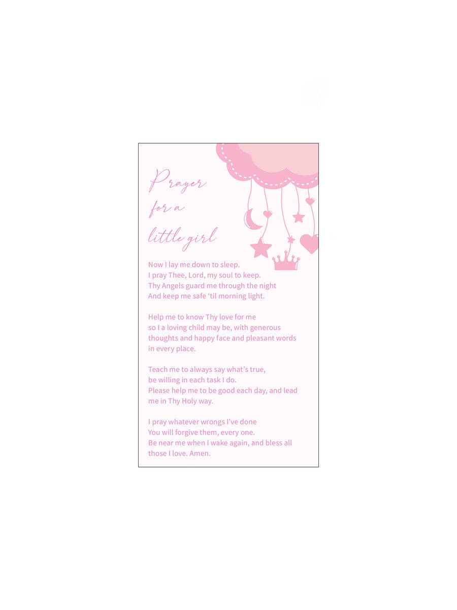 'Prayer For A Little Girl' Themed Holy Cards